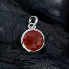 Mariana Red Wedding Pendant with Sterling Silver Setting