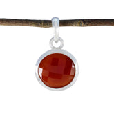 Mariana Red Wedding Pendant with Sterling Silver Setting Red Onyx Red Red