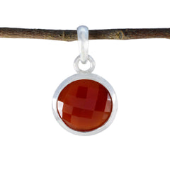 Mariana Red Wedding Pendant with Sterling Silver Setting Red Onyx Red Red