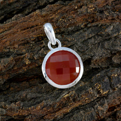 Mariana Red Wedding Pendant with Sterling Silver Setting