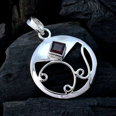 Mathilde Red Pendant Necklace - Stylish Silver Design