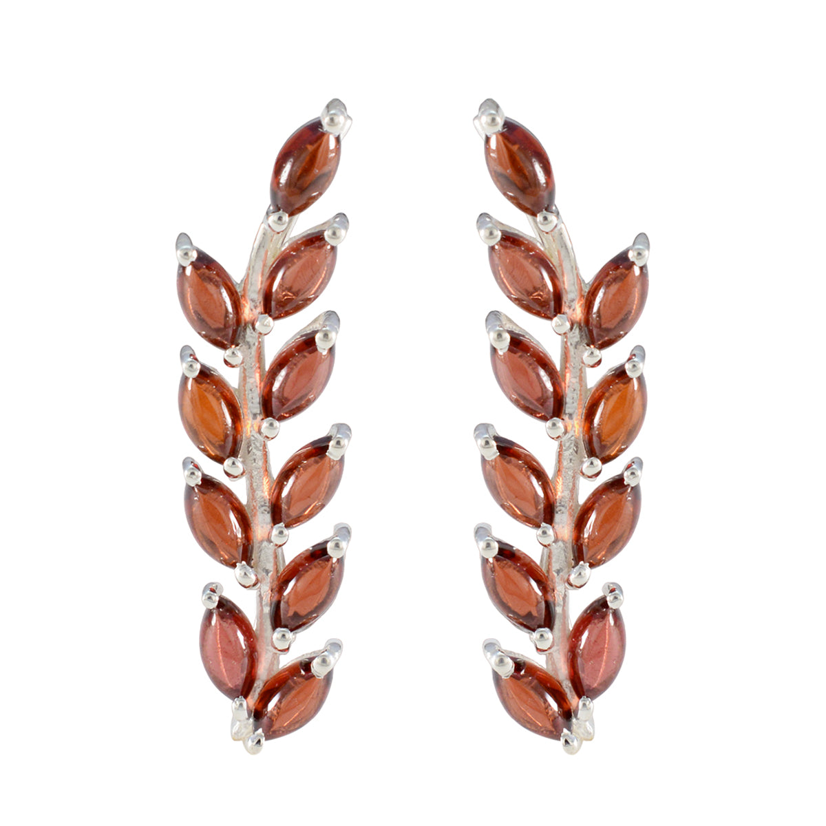 Mathilde Red Stud Earrings for Stylish Everyday Wear Garnet Red Stud