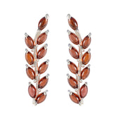 Mathilde Red Stud Earrings for Stylish Everyday Wear Garnet Red Stud