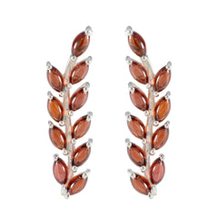 Mathilde Red Stud Earrings for Stylish Everyday Wear Garnet Red Stud