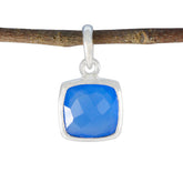 Maya Blue Pendant - Stunning Colourful Jewelry Piece Blue Chalcedony Blue Blue