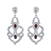 Meera Red Stud Earrings - Elegant Jewelry for Any Occasion Garnet Red Stud