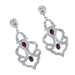 Meera Red Stud Earrings - Elegant Jewelry for Any Occasion