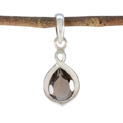 Mei Brown Heart Elegant Pendant Smoky Quartz Brown Brown