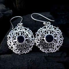 Mia Blue Solitaire Earrings - Stylish Silver Drop Design