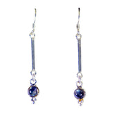 Micaela Grey Dangle Earrings for Everyday Glam Labradorite Gray Dangle