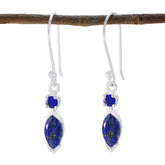 Mila Blue Whisper Earrings for Everyday Glam Lapis Lazuli Blue Dangle