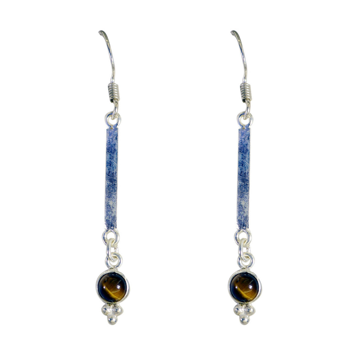 Mila Brown Dangle Earrings for Everyday Elegance Tiger Eye Brown Dangle