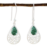 Mila Green Featherlight Earrings for Everyday Glam Malachite Green Dangle