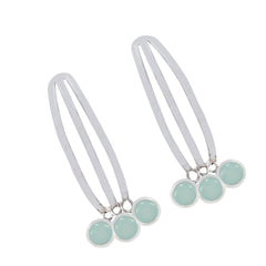 Milagros Aqua Stud Earrings for Everyday Chic