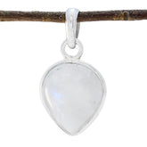 Milagros White Pendant - Elegant Gemstone Jewelry Rainbow Moonstone White White