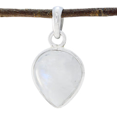 Milagros White Pendant - Elegant Gemstone Jewelry Rainbow Moonstone White White