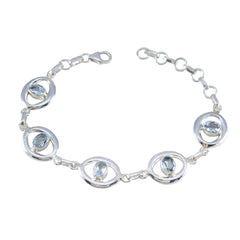 Anna Minimal Blue Links Bracelet for Everyday Glam Blue Topaz Blue