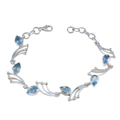 Bella Minimal Blue Links Bracelet for Everyday Glam