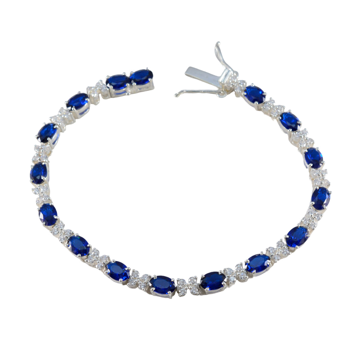 Autumn Promotion Minimal Blue Tennis Bracelet Blue Supphire CZ Blue