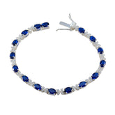 Autumn Promotion Minimal Blue Tennis Bracelet Blue Supphire CZ Blue