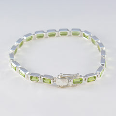 Nella Minimal Green Tennis Bracelet for Everyday Wear