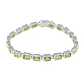 Nella Minimal Green Tennis Bracelet for Everyday Wear Peridot Green