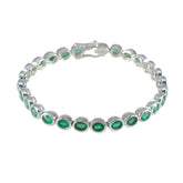 Eleanor Minimal Green Tennis Bracelet for Everyday Elegance Emerald CZ Green