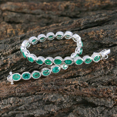 Eleanor Minimal Green Tennis Bracelet for Everyday Elegance
