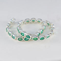 Eleanor Minimal Green Tennis Bracelet for Everyday Elegance