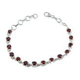 Ines Minimal Red Bracelet for Everyday Style Garnet Red