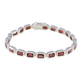 Maya Minimal Red Tennis Bracelet for Everyday Style Garnet Red