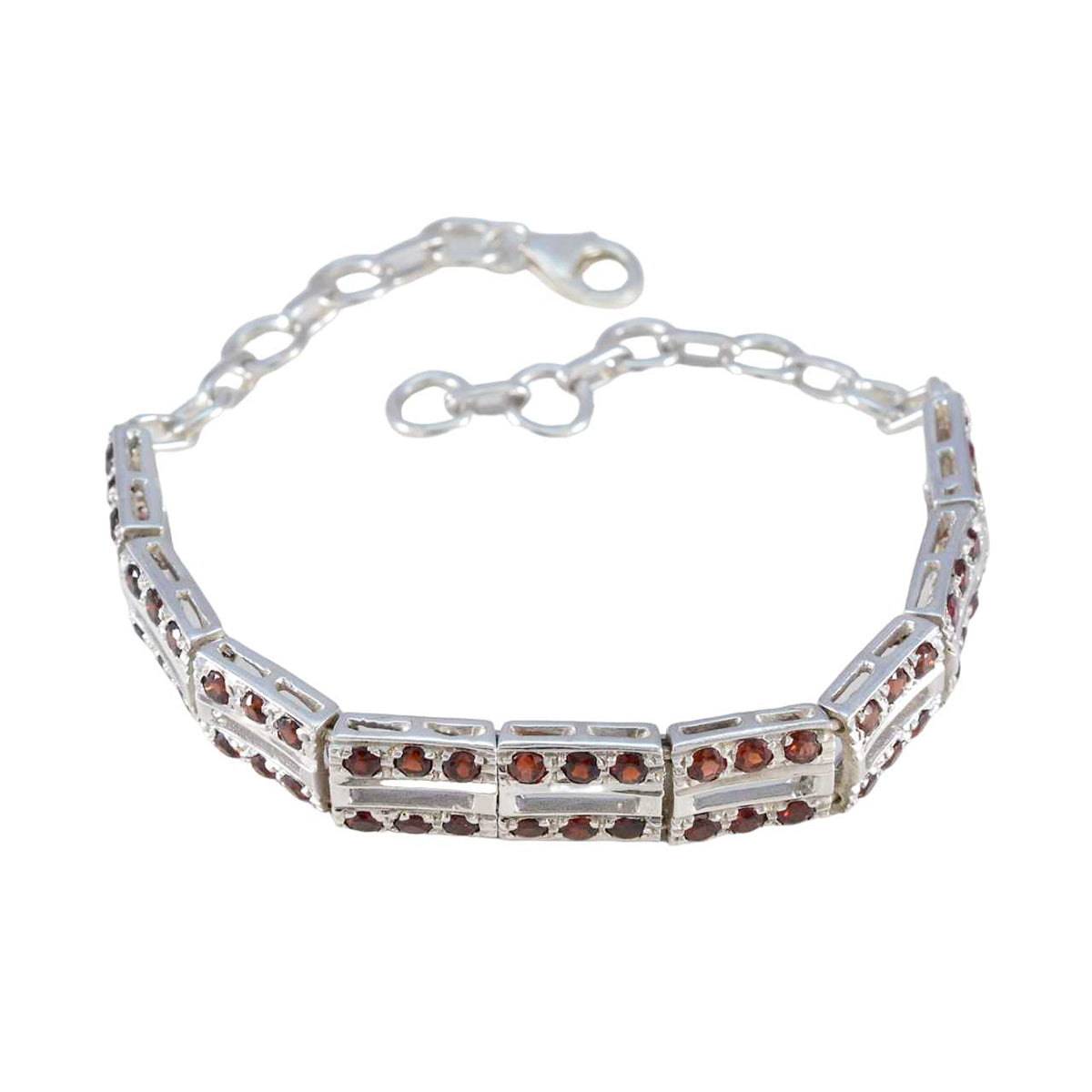 Isla Minimal Red Tennis Bracelet for Everyday Elegance Garnet Red