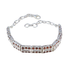 Isla Minimal Red Tennis Bracelet for Everyday Elegance Garnet Red