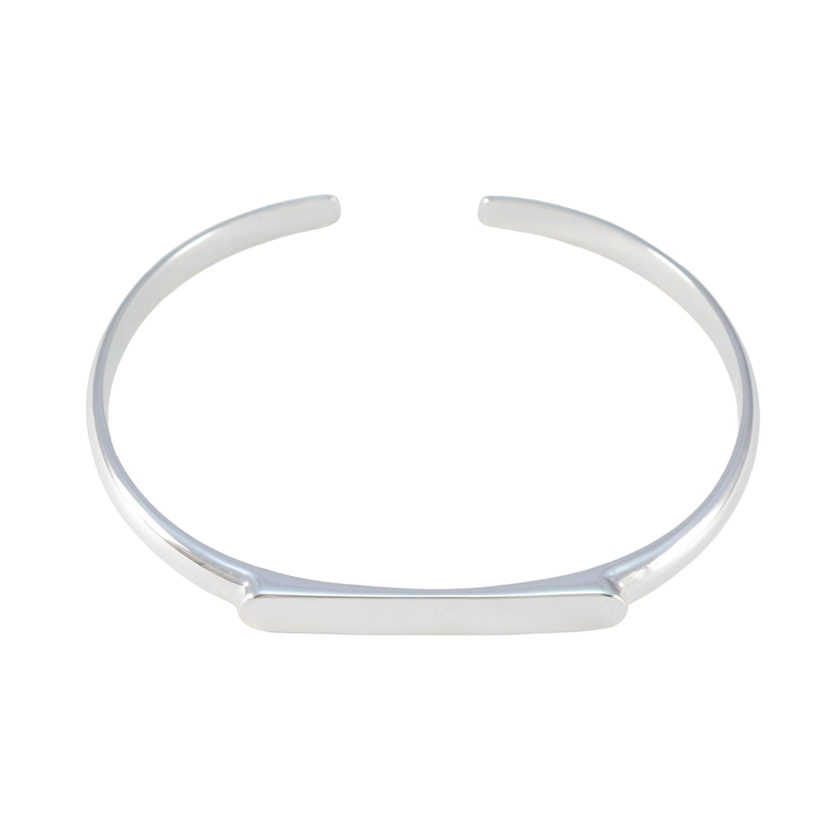 Skylar Minimal Silver Bangle Bracelet for Everyday Glam Plain Silver