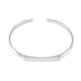 Skylar Minimal Silver Bangle Bracelet for Everyday Glam Plain Silver