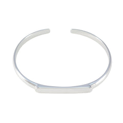 Skylar Minimal Silver Bangle Bracelet for Everyday Glam Plain Silver