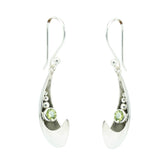 Aisha Minimal Solitaire Earrings for Elegant Style Peridot Green Dangle