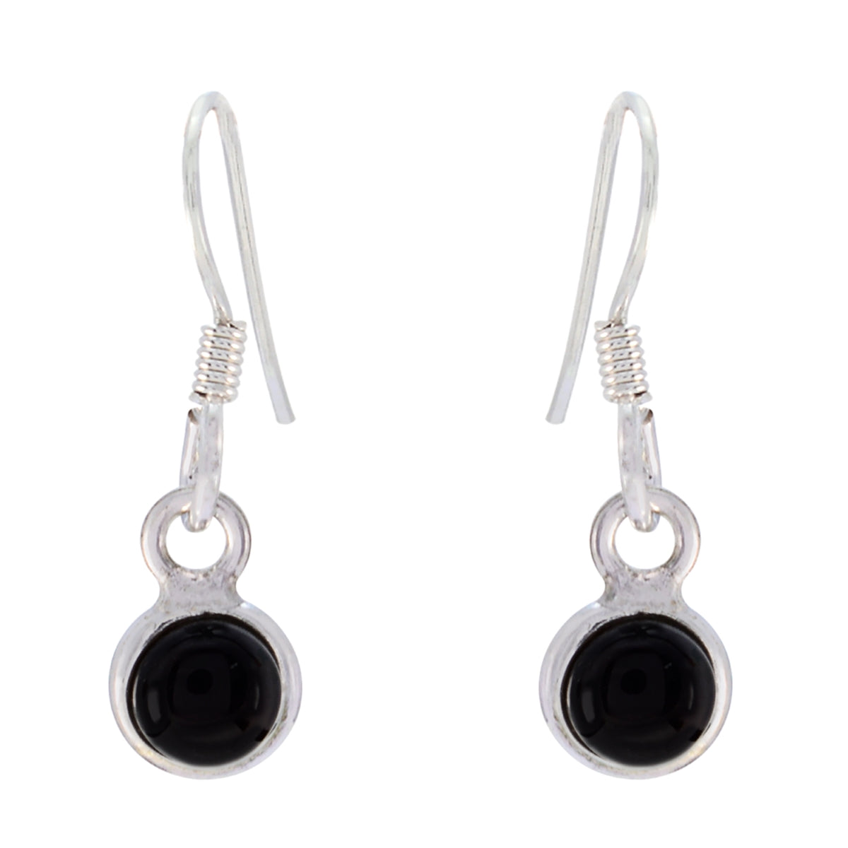 Aaliyah Minimalist Black Dangle Earrings for Everyday Wear Black Onyx Black Dangle