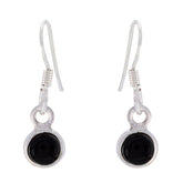 Aaliyah Minimalist Black Dangle Earrings for Everyday Wear Black Onyx Black Dangle