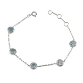 Klara Minimalist Blue Chain Bracelet for Everyday Glam Blue Topaz Blue