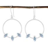 Lili Minimalist Blue Dangle Earrings for Everyday Glam Blue Topaz Blue Dangle