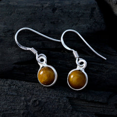 Rebeca Minimalist Brown Dangle Earrings for Elegance