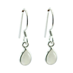 Haruka Minimalist Dangle Earrings for Everyday Wear Rainbow Moonstone White Dangle