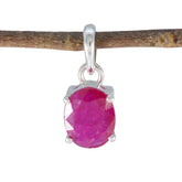 Yuki Minimalist Gemstone Jewelry Ruby Pendant Ruby Red Red