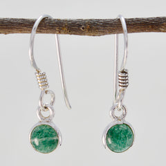 Ava Minimalist Green Dangle Earrings for Everyday Wear