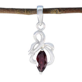 Daniela Minimalist Pendant Jewelry India with Garnet Garnet Red Red