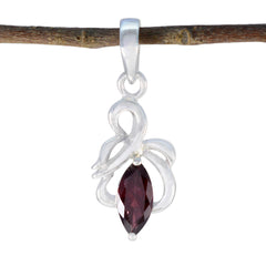 Daniela Minimalist Pendant Jewelry India with Garnet Garnet Red Red