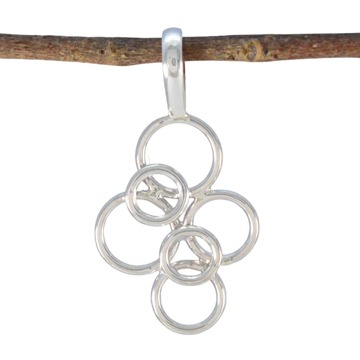 Yan Minimalist Pendant Jewelry Silver Circle Design Plain Plain Plain