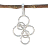 Yan Minimalist Pendant Jewelry Silver Circle Design Plain Plain Plain