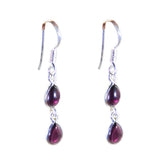 Luisa Minimalist Red Dangle Earrings for Stylish Looks Garnet Red Dangle